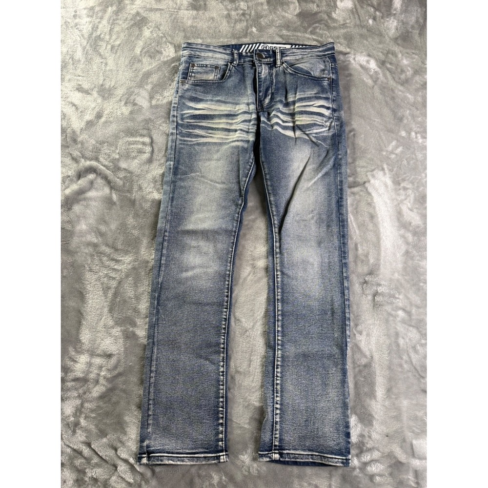 G-Star Raw Men's Jeans Size 30 Blue Branded Waist Patch Acid Washed